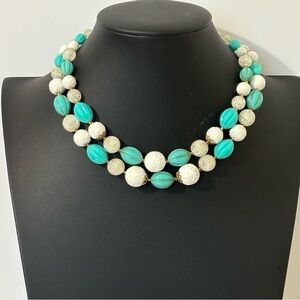 Vintage western Germany  beaded vintage double strand necklace
